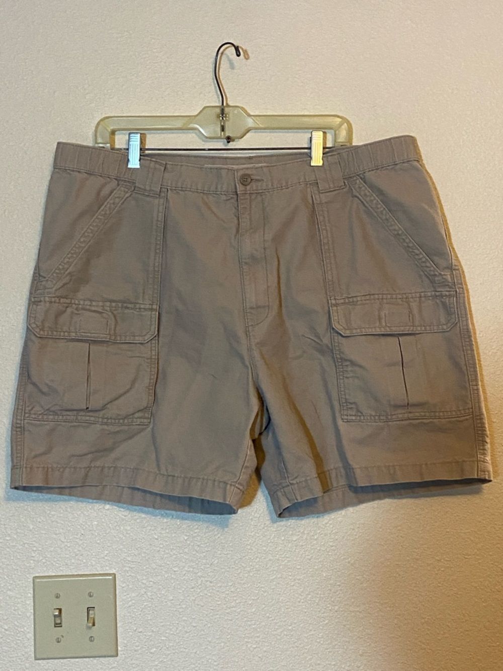 Savane Beige/Tan Casual Cotton Shorts  Size W40